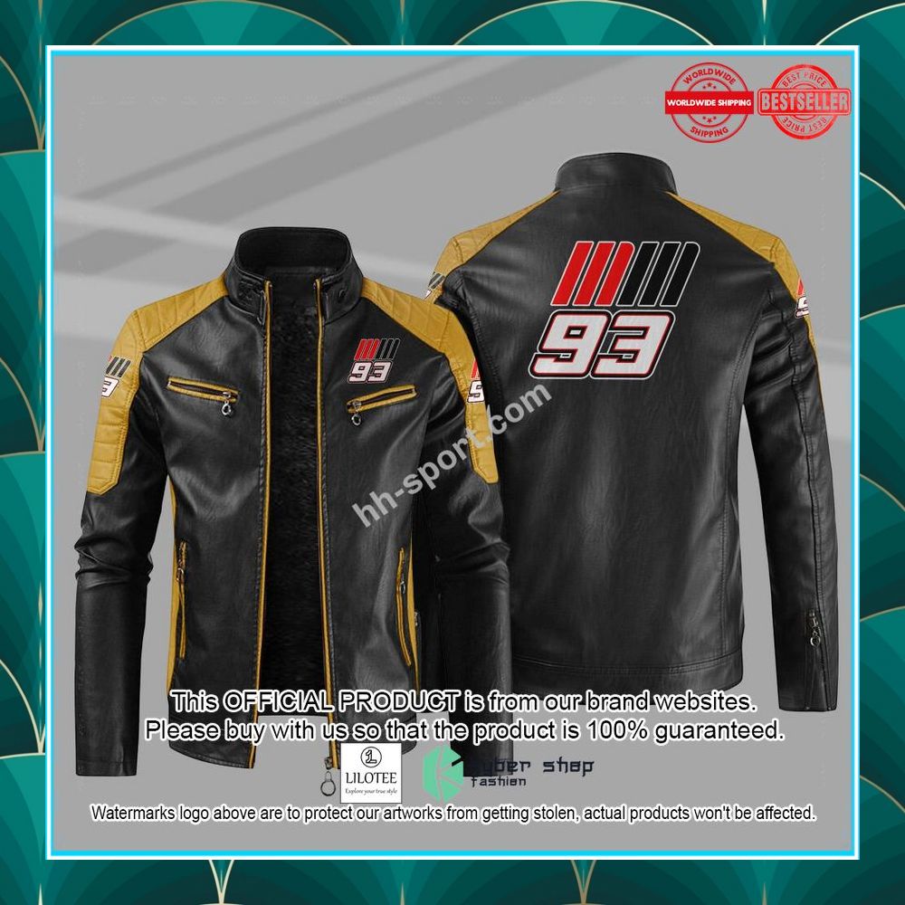 marc marquez 93 motogp motor leather jacket 4 674
