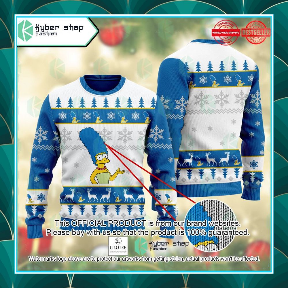 marge simpson the simpsons ugly sweater 1 147