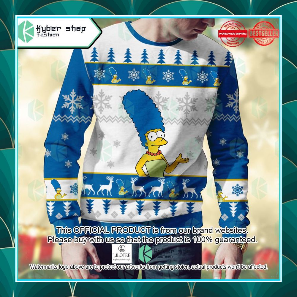 marge simpson the simpsons ugly sweater 2 262