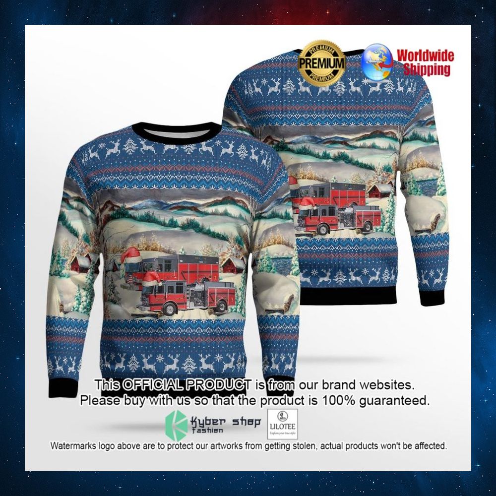 marion arkansas marion fire department santa hat sweater 1 784