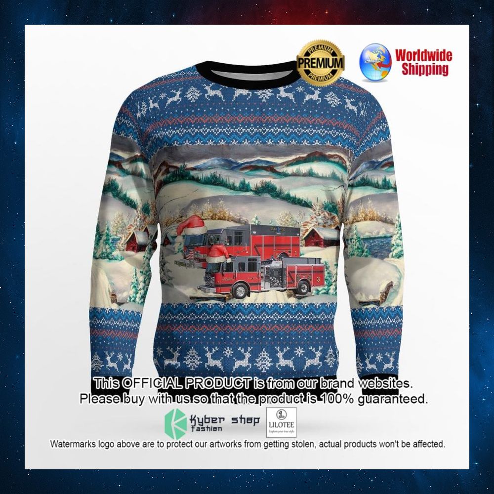 marion arkansas marion fire department santa hat sweater 2 121