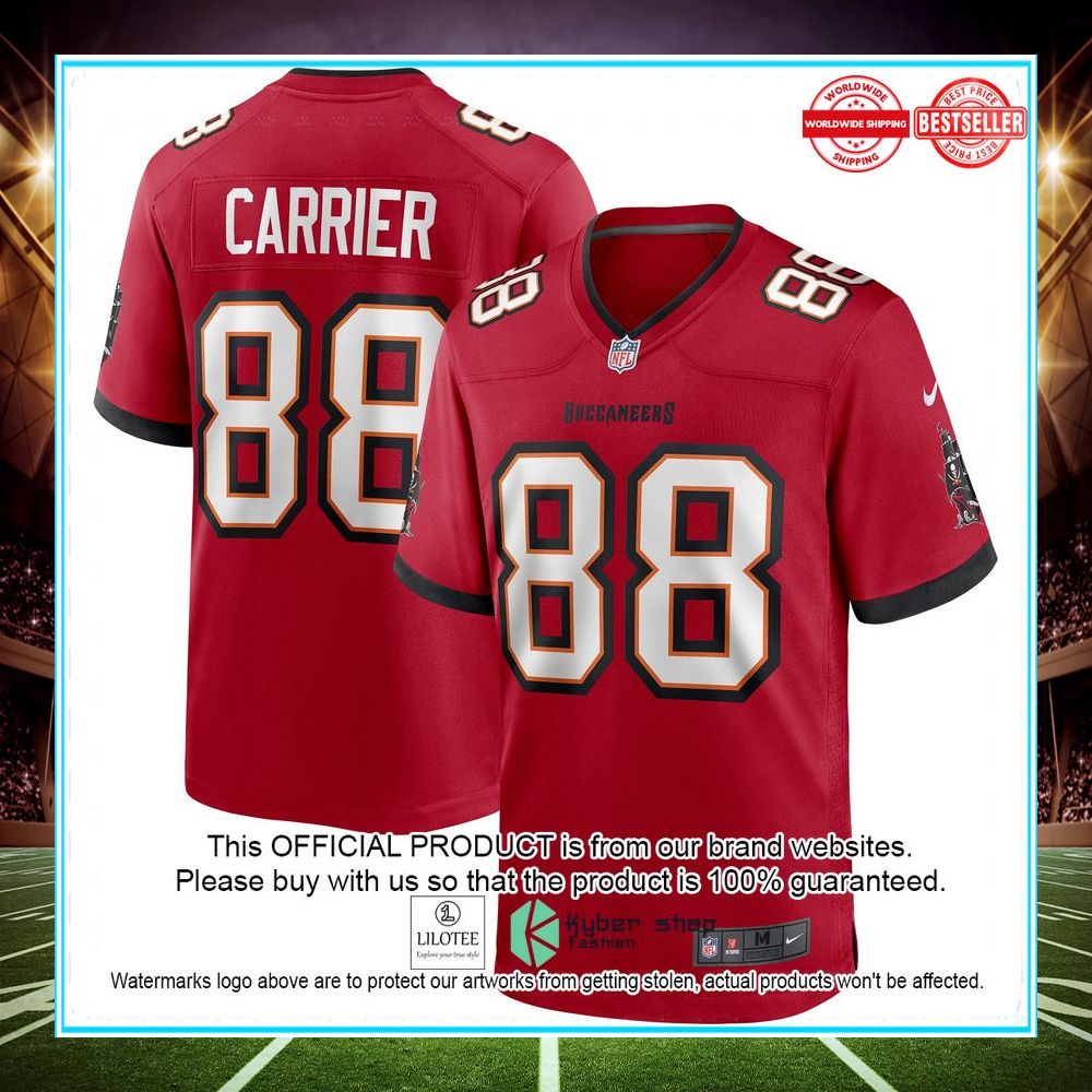 mark carrier 88 tampa bay buccaneers nike retired red football jersey 1 511