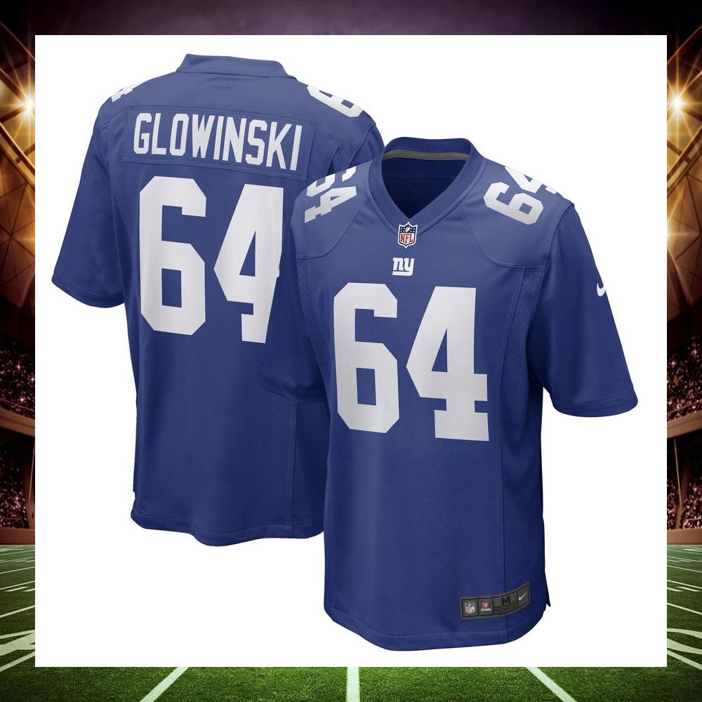mark glowinski new york giants royal football jersey 1 999