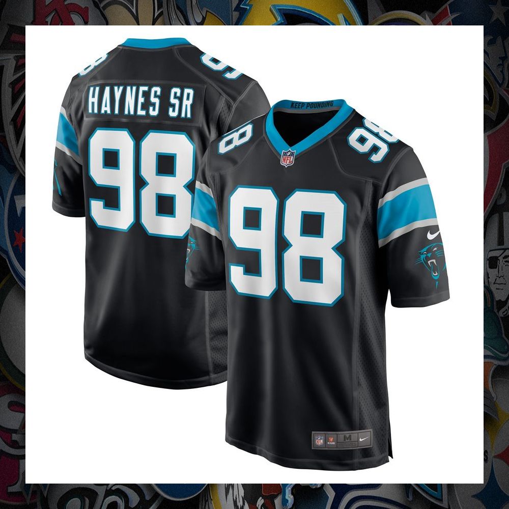 marquis haynes sr carolina panthers black football jersey 1 33