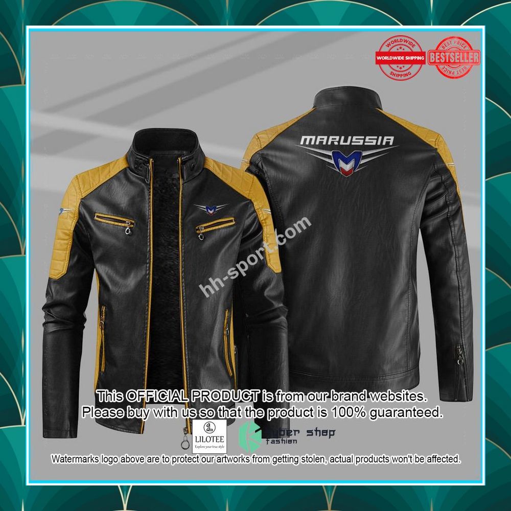 marussia motorcycle motor leather jacket 4 233