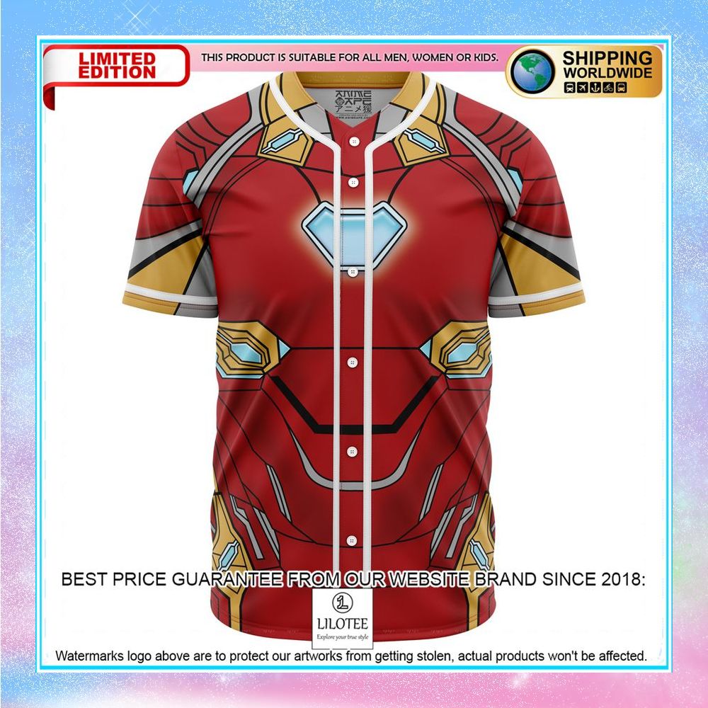 marvel ironman baseball jersey 1 63
