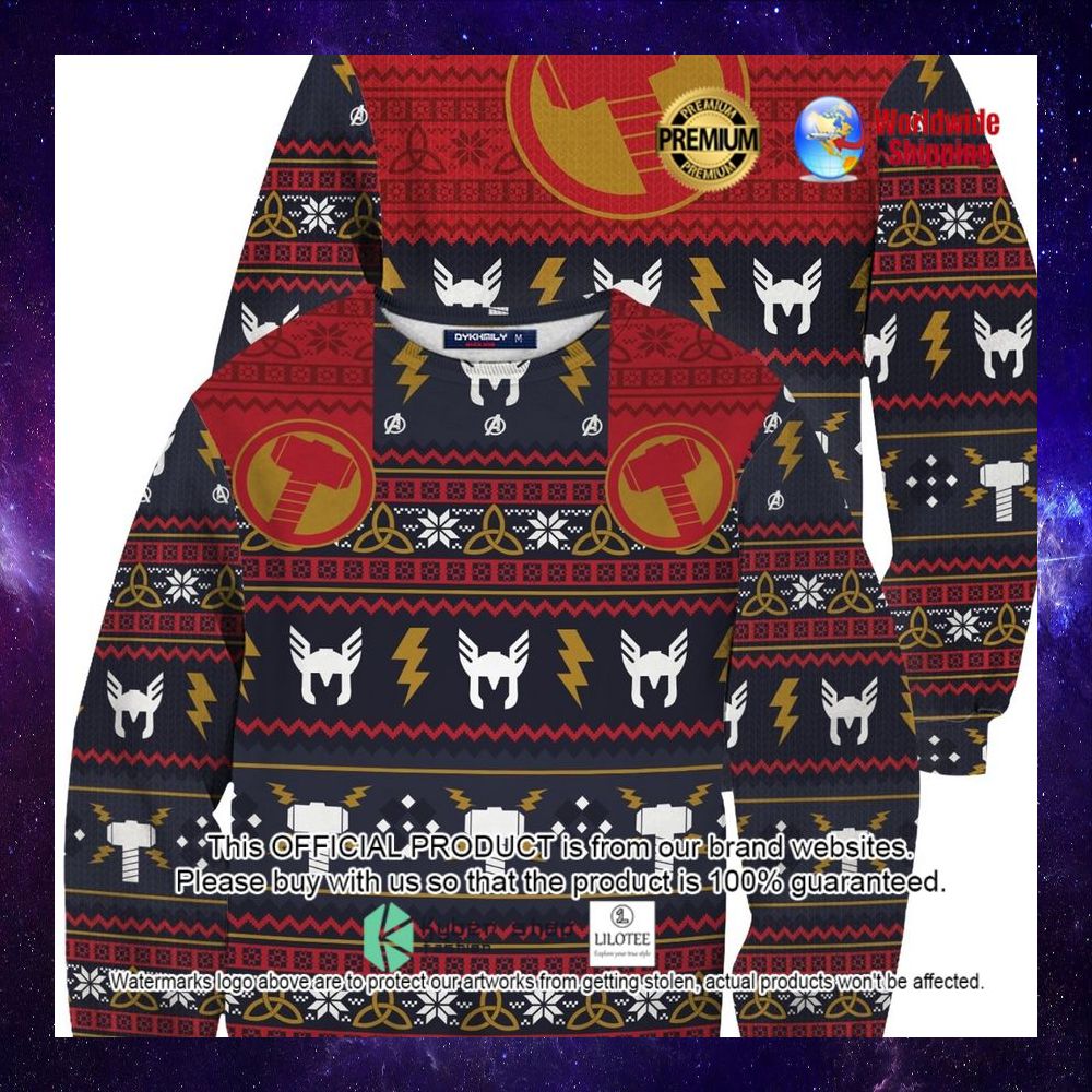 marvel thor thunder god christmas sweater 1 420