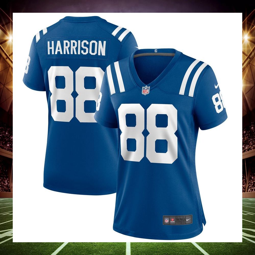marvin harrison indianapolis colts retired royal football jersey 1 149