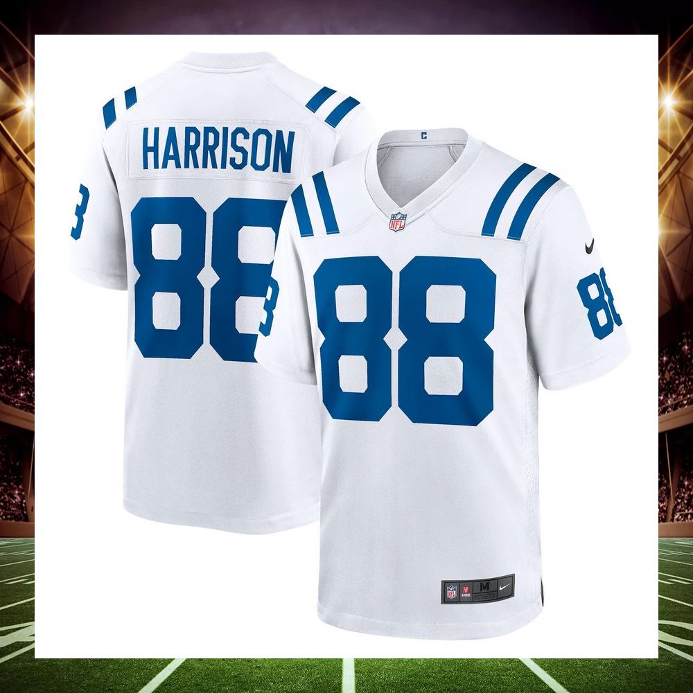 marvin harrison indianapolis colts retired white football jersey 1 62
