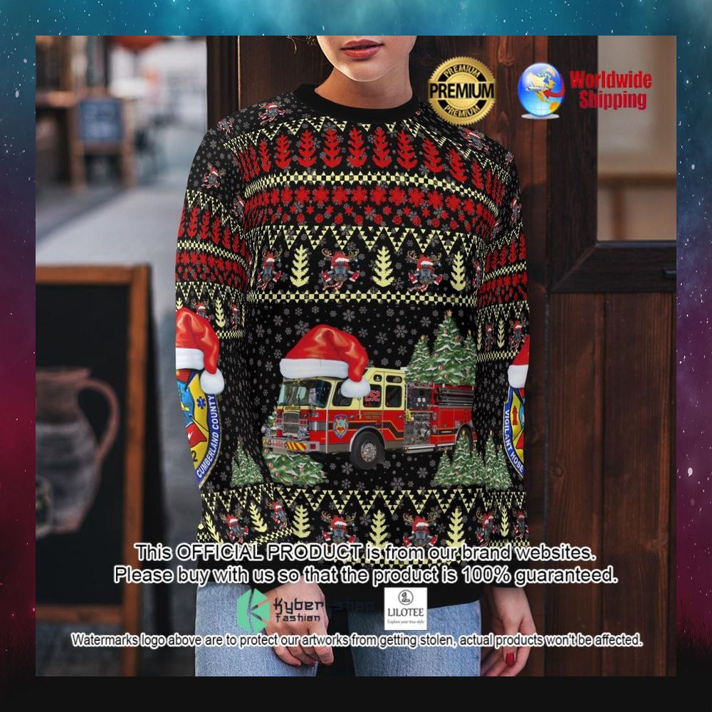 Massachusetts Boston EMS Santa Hat Ugly Sweater - LIMITED EDITION 3 massachusetts boston ems santa hat ugly sweater 1 28
