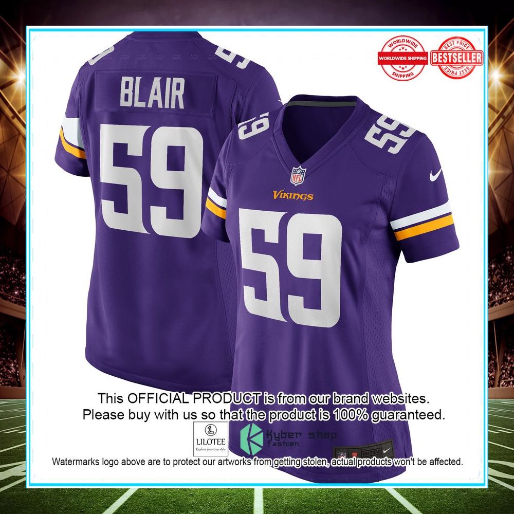 matt blair minnesota vikings nike retired purple football jersey 1 158