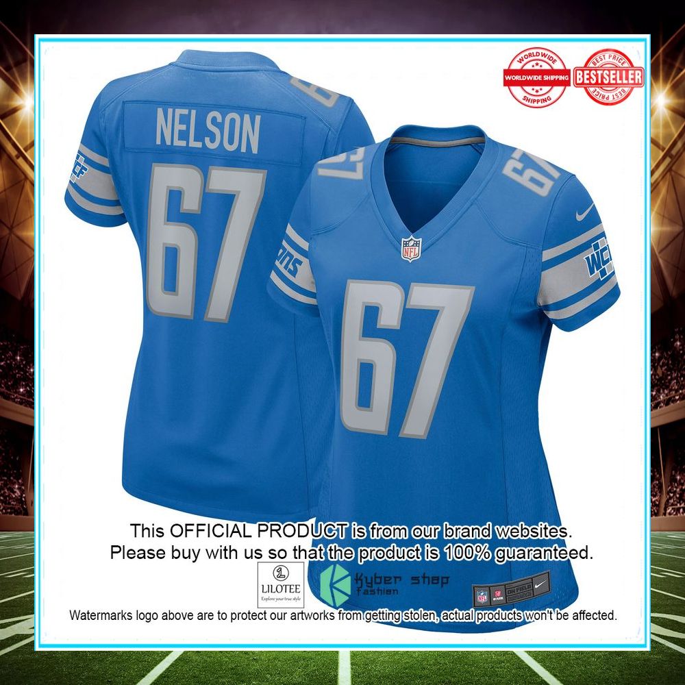 matt nelson detroit lions blue football jersey 1 620