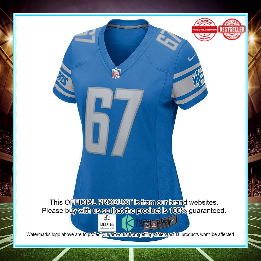matt nelson detroit lions blue football jersey 2 684