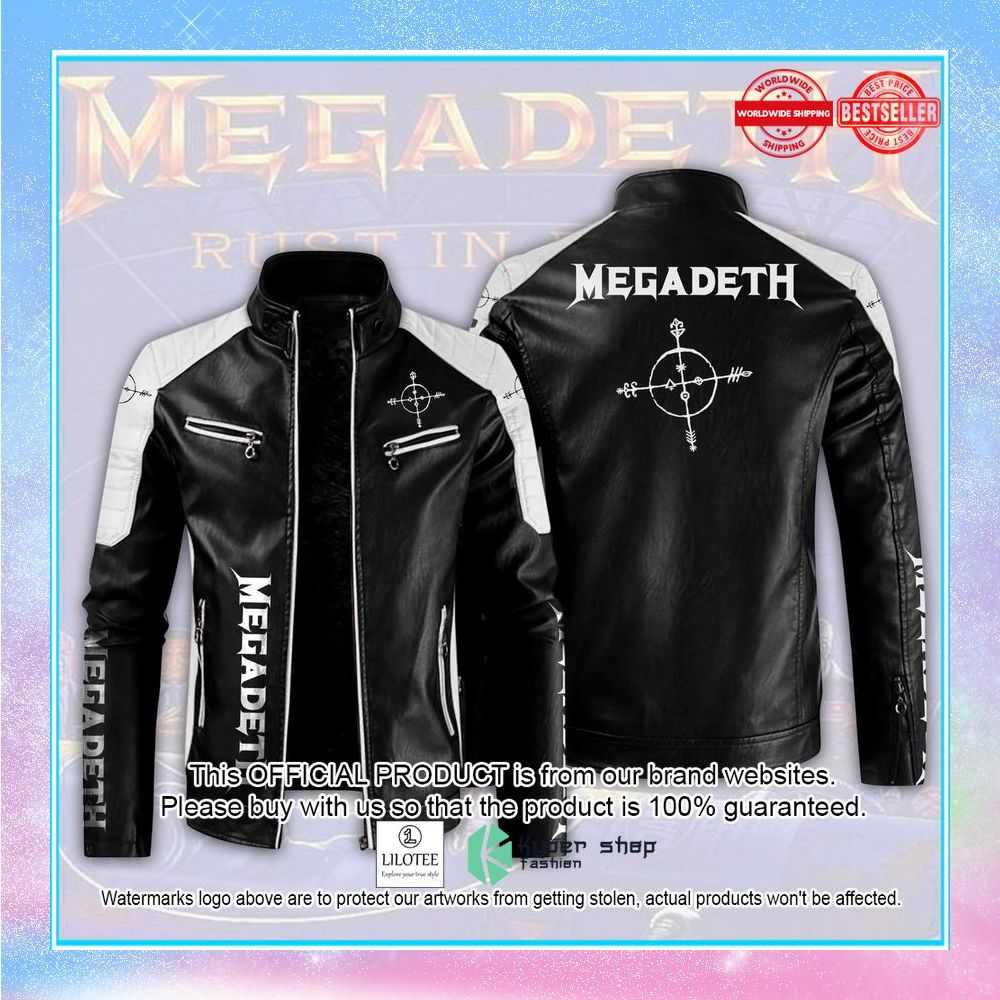 megadeth motor block leather jacket 1 16