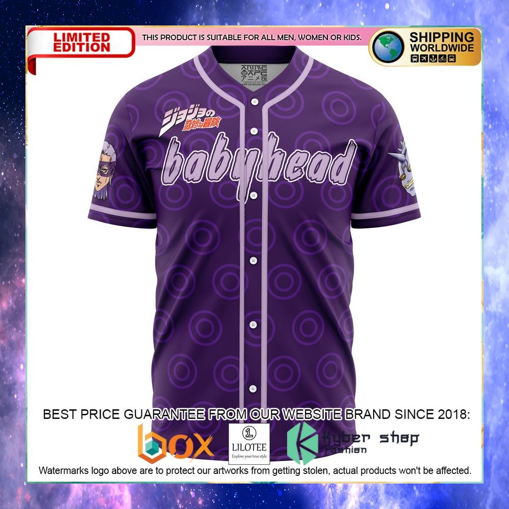Melone Babyhead JoJo's Bizarre Adventure Baseball Jersey - LIMITED EDITION 3 melone babyhead jojos bizarre adventure baseball jersey 1 476