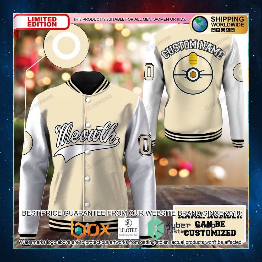 meowth pokeball personalized baseball jacket 1 84