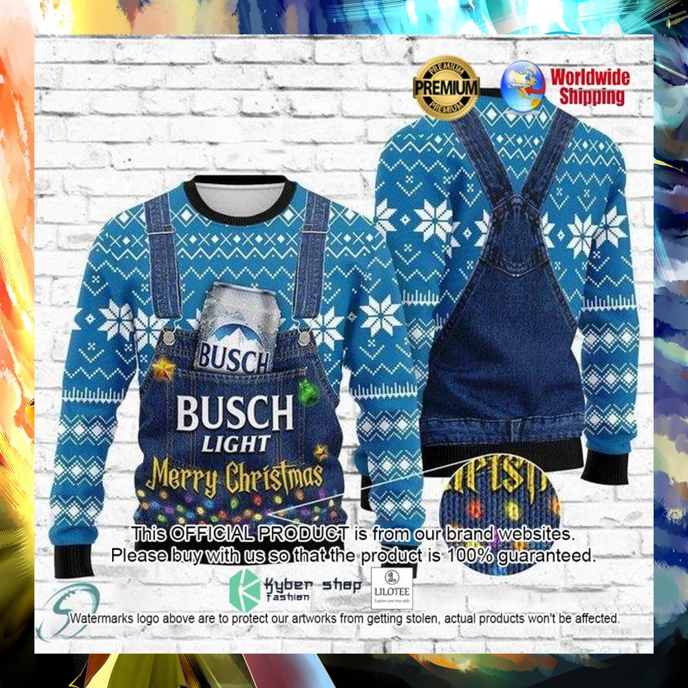 merry christmas busch light beer sweater 1 81