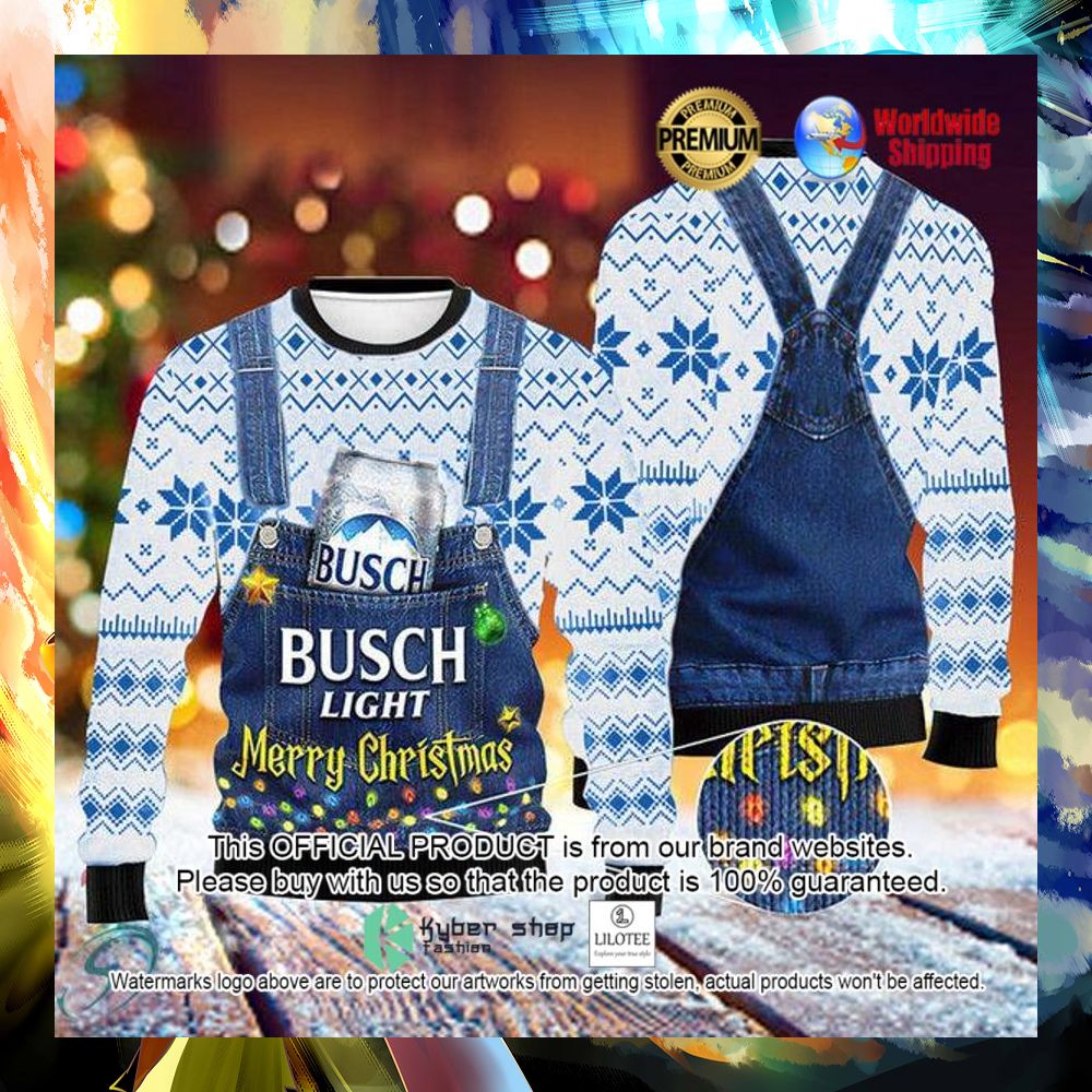 merry christmas busch light beer sweater 2 65