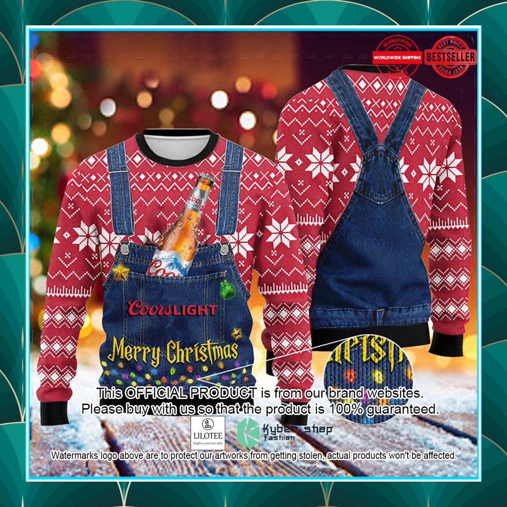 merry christmas coors light beer ugly christmas sweater 1 625