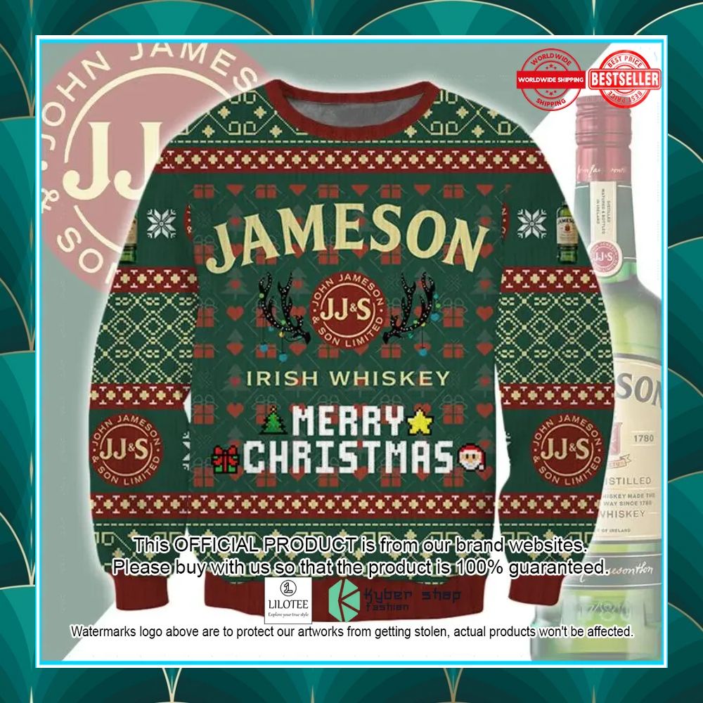 merry christmas jameson irish whiskey christmas sweater 1 596