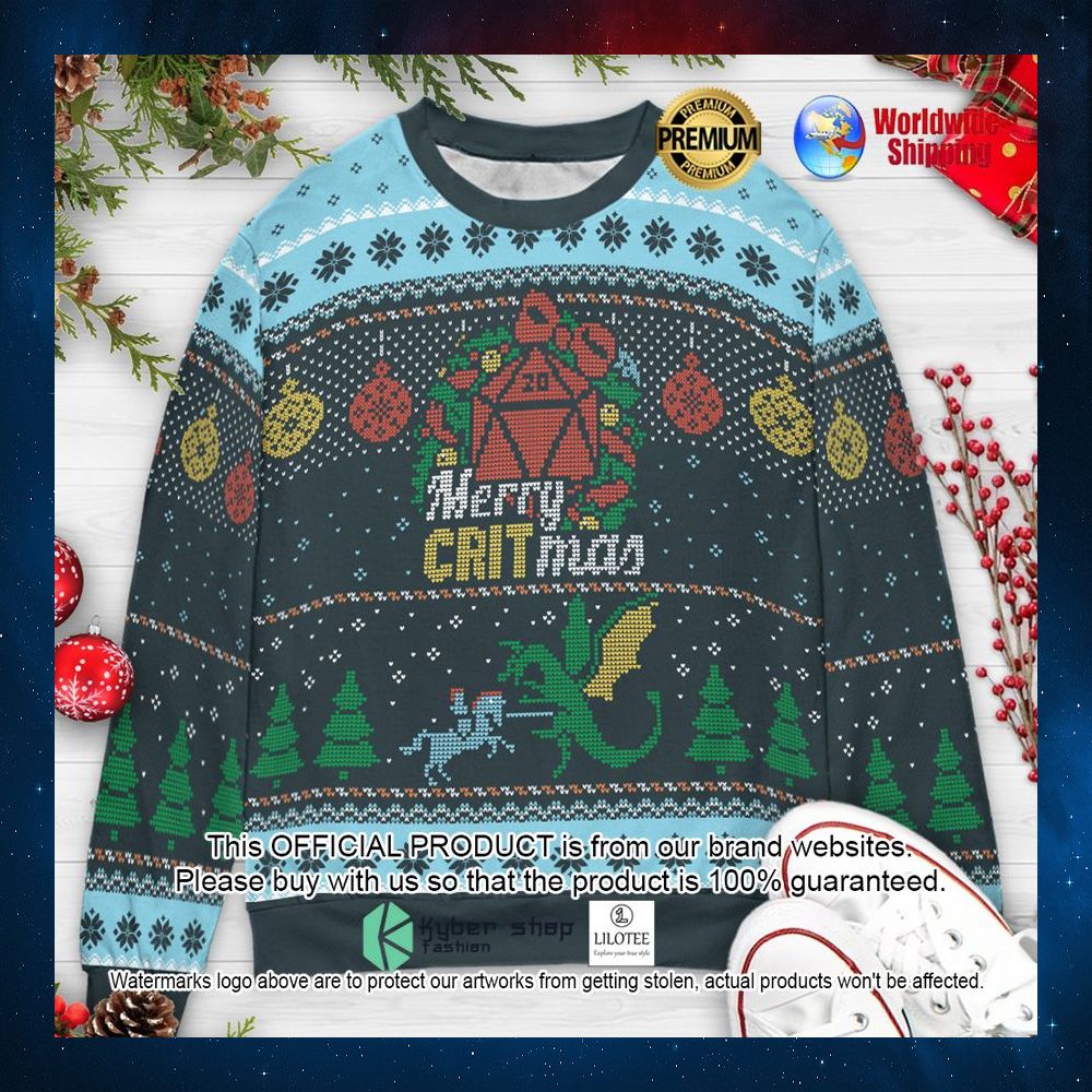 merry critmas dungeons and dragons christmas sweater 1 783