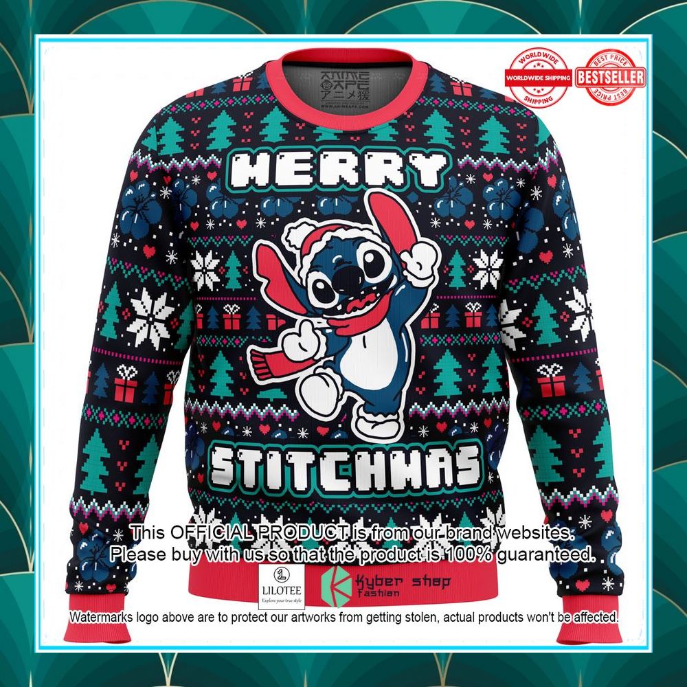 merry stitchmas stitch ugly christmas sweater 1 196