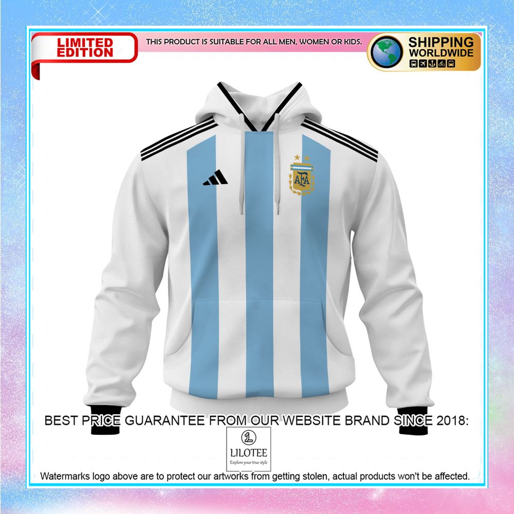messi 10 3 stars argentina football team hoodie shirt 2 952