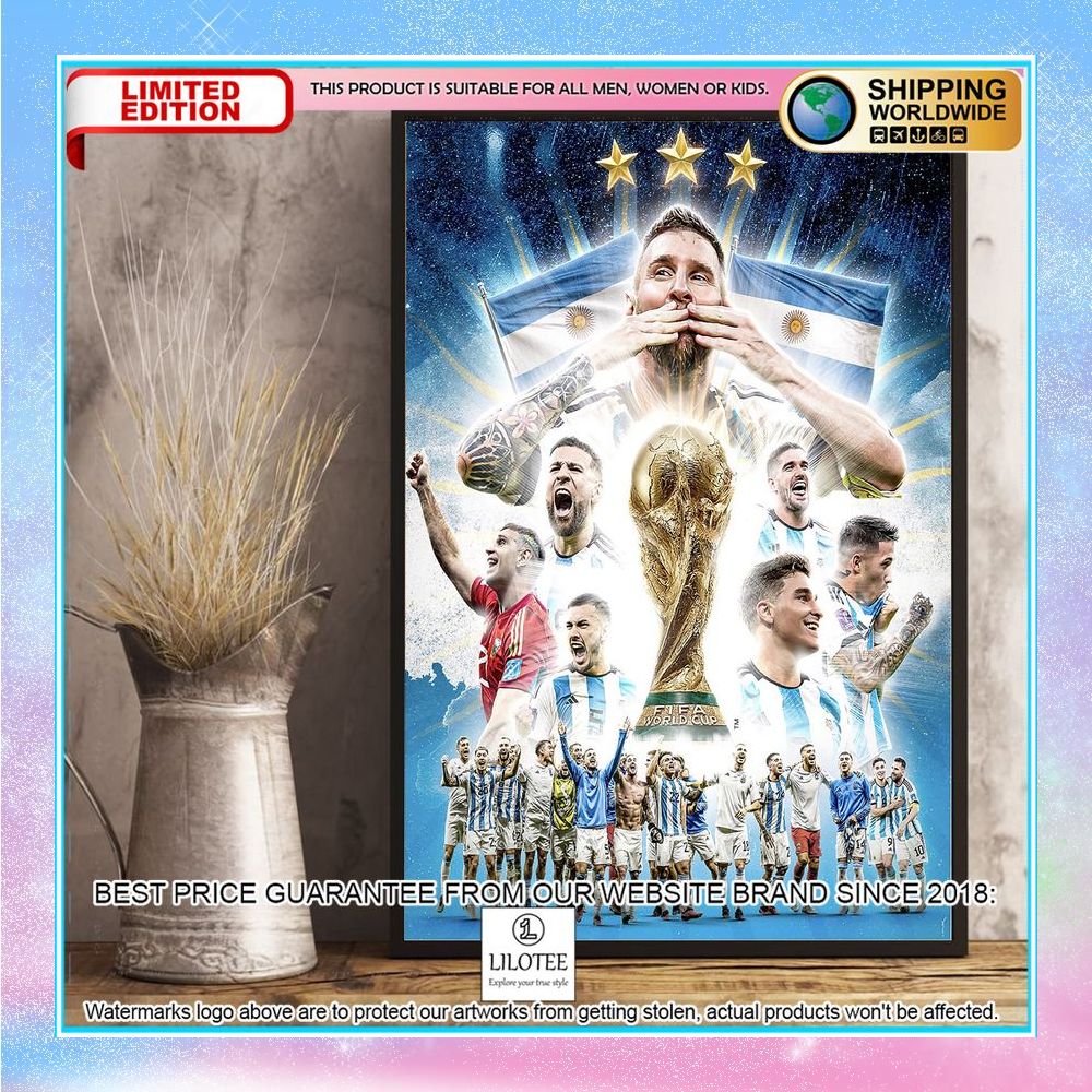 messi and champions world cup 2022 poster 1 120