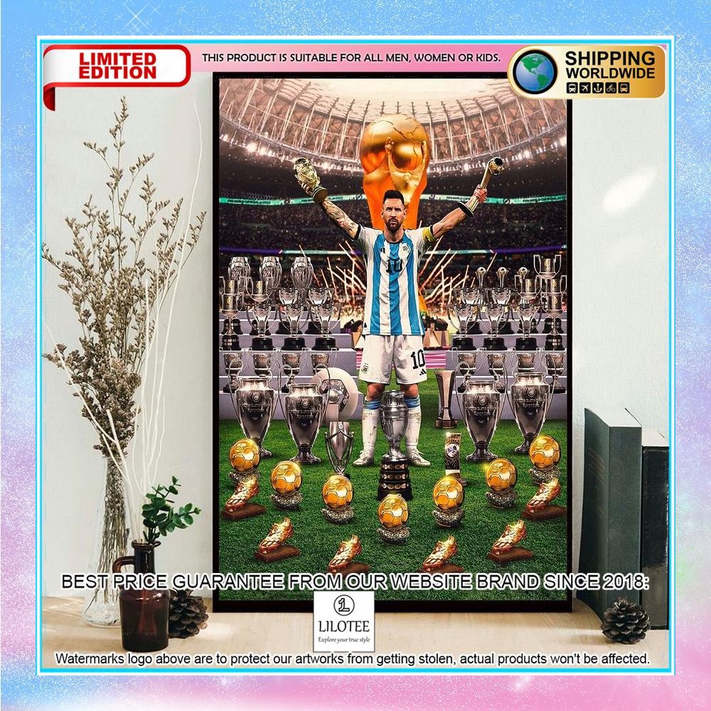 messi and his awards poster 2 99