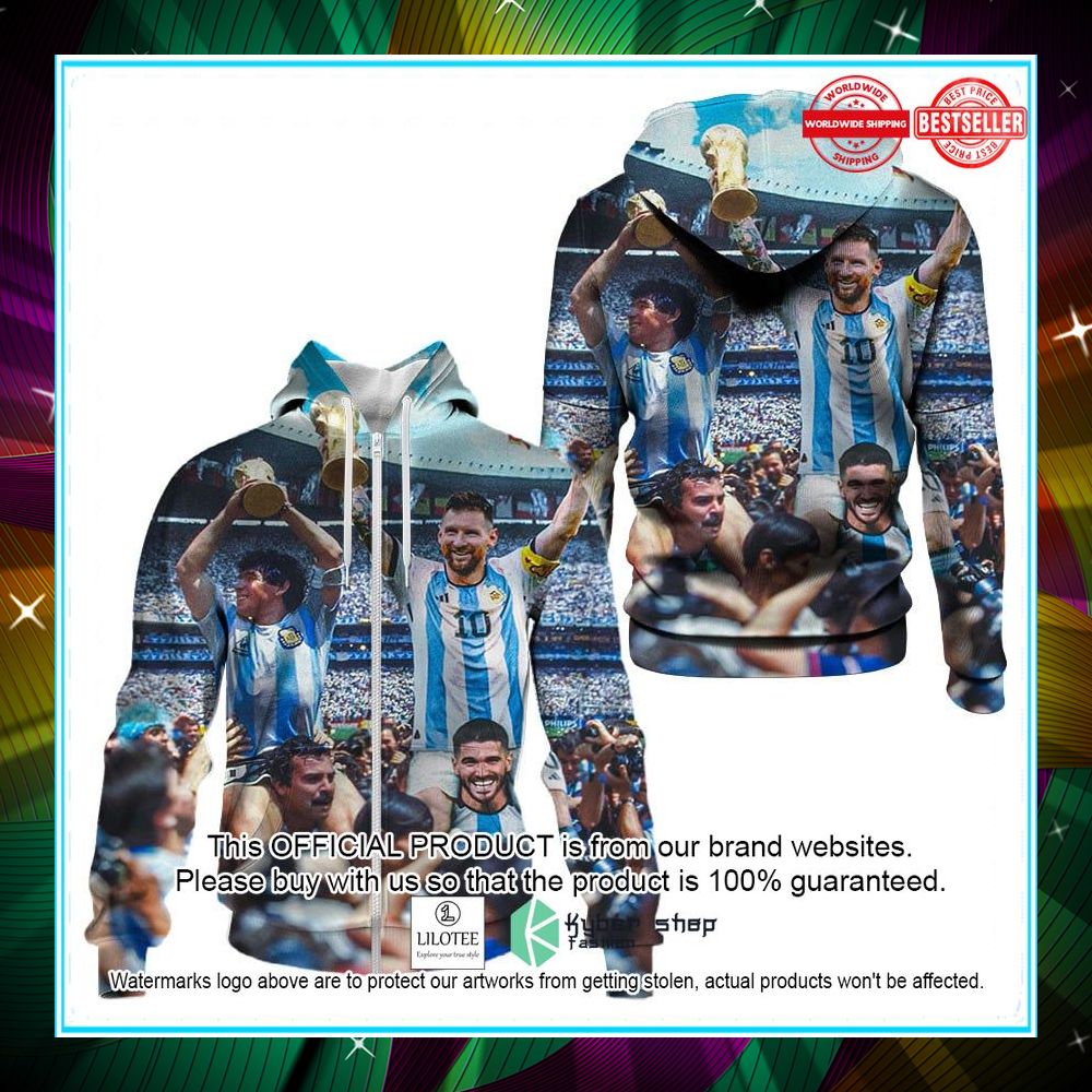 messi winner argentina world cup shirt hoodie 4 237