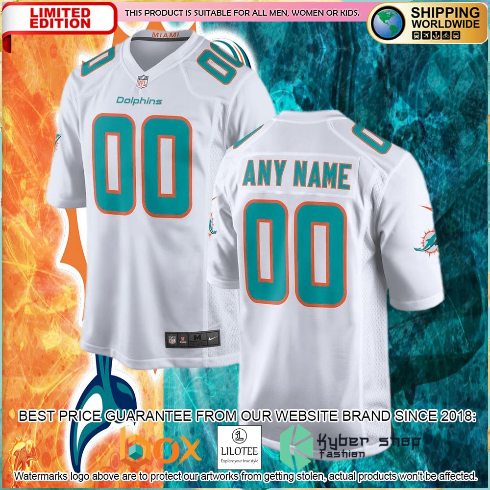 miami dolphins nike custom white football jersey 1 959