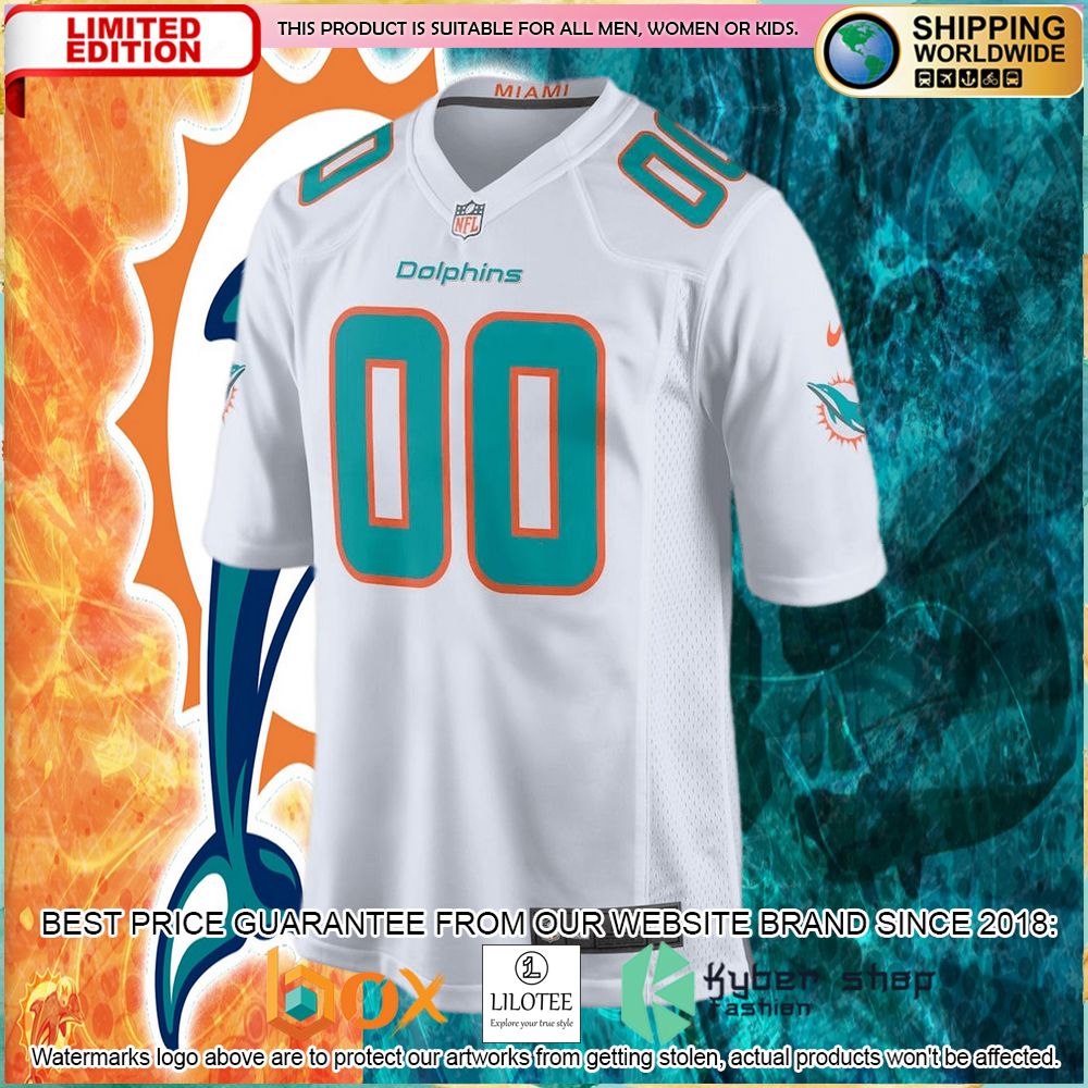 miami dolphins nike custom white football jersey 2 951