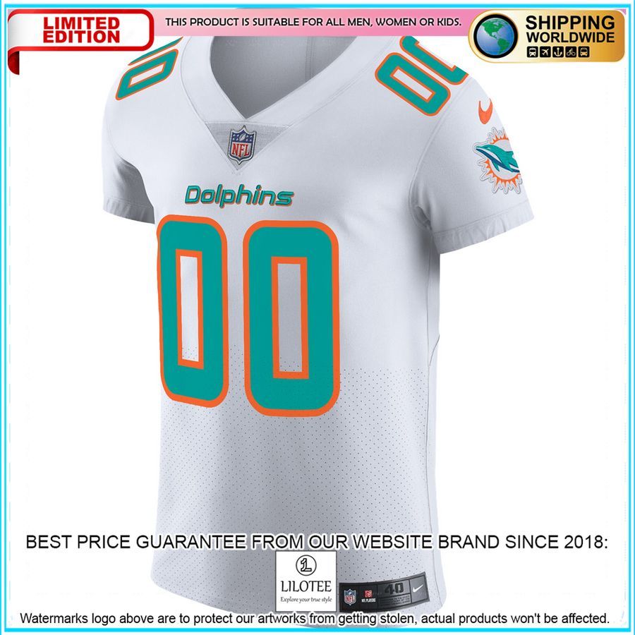 miami dolphins vapor untouchable elite custom white football jersey 2 619