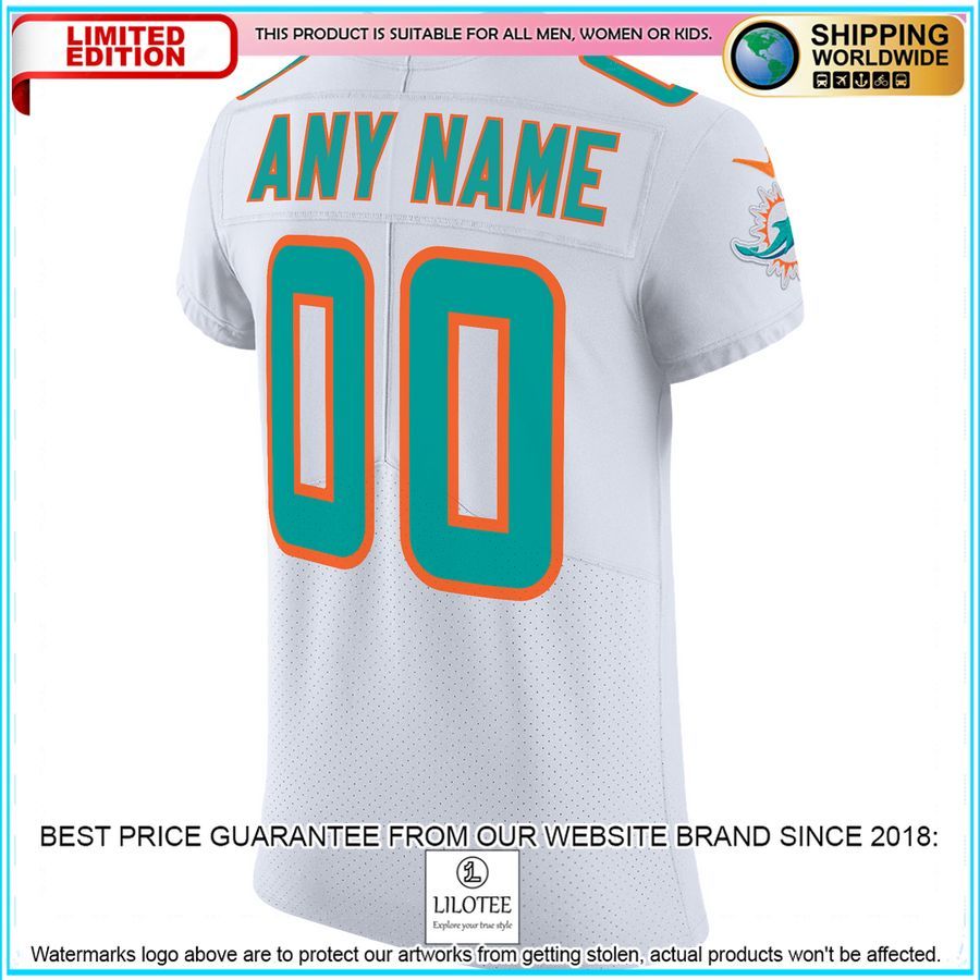 miami dolphins vapor untouchable elite custom white football jersey 3 130