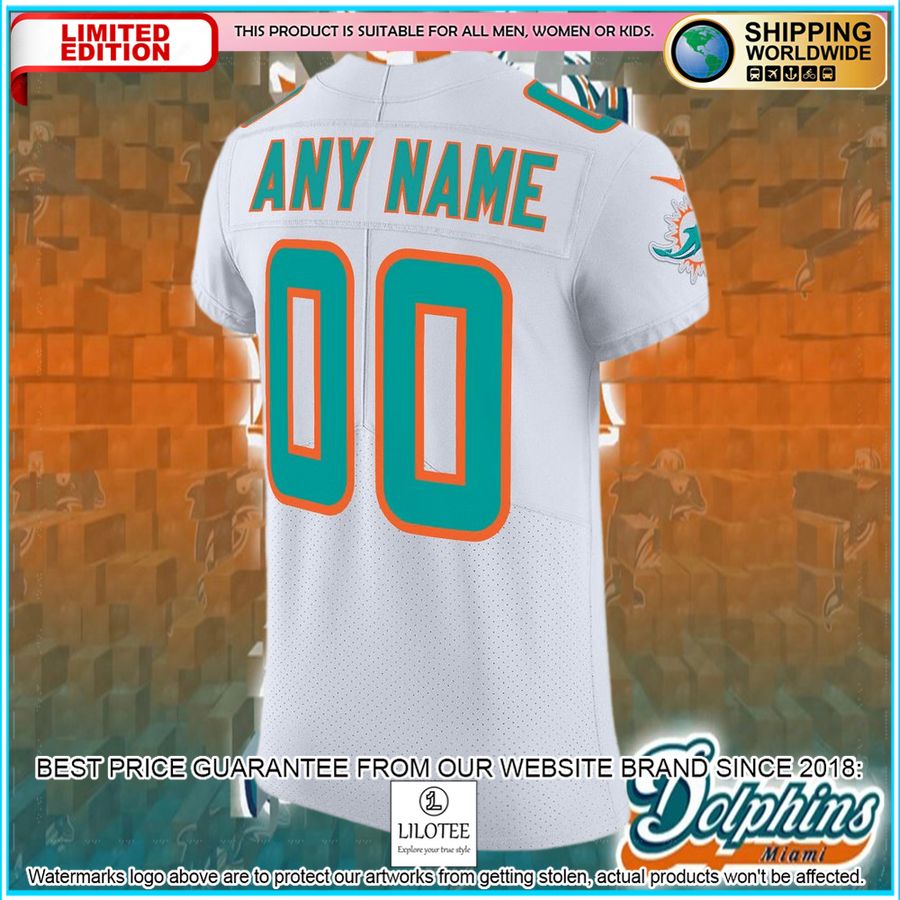 miami dolphins vapor untouchable elite custom white football jersey 6 219