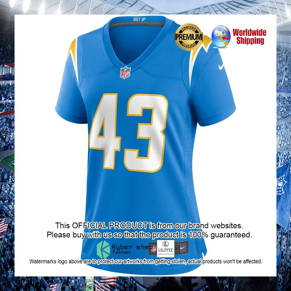 michael davis los angeles chargers nike womens powder blue football jersey 2 579