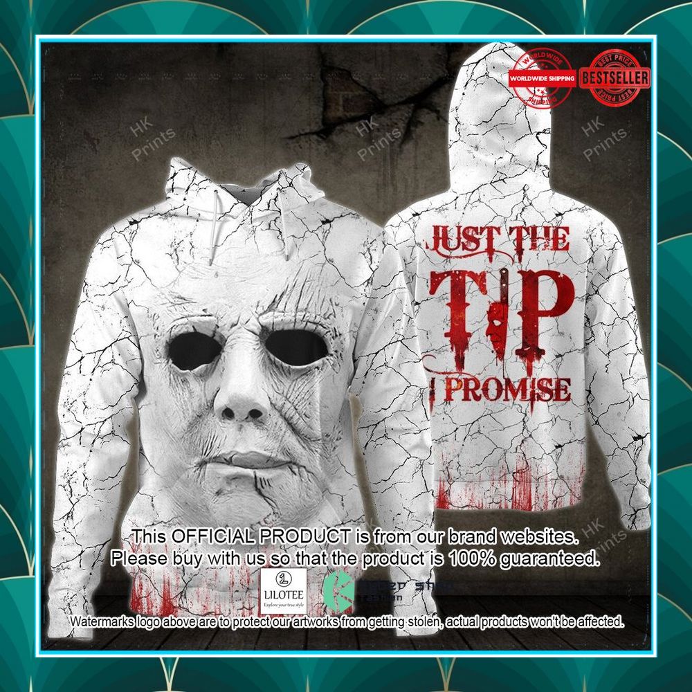 michael myers 3d face just the tip i promise christmas hoodie pants 1 499