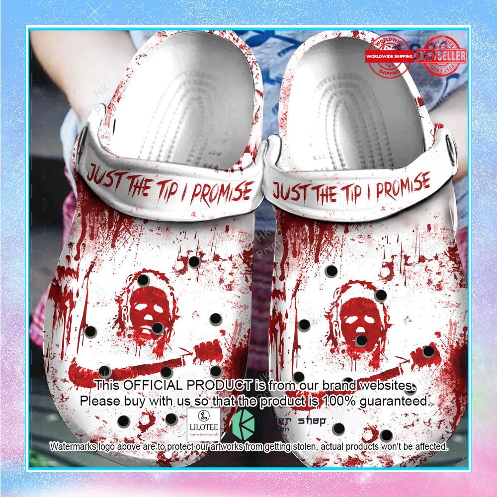 michael myers just the tip i promise christmas crocband shoes 1 639