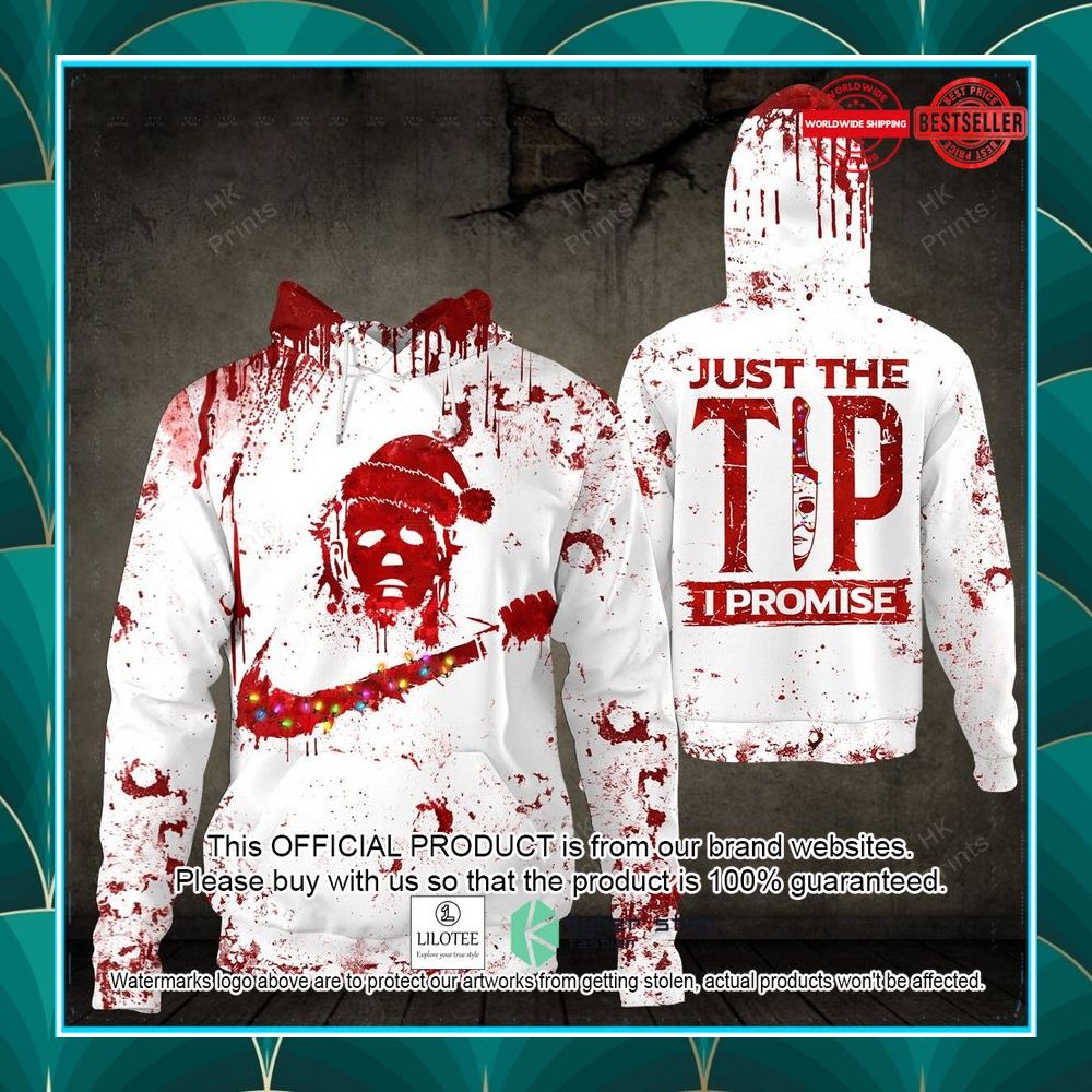 michael myers just the tip i promise christmas hoodie pants 1 985