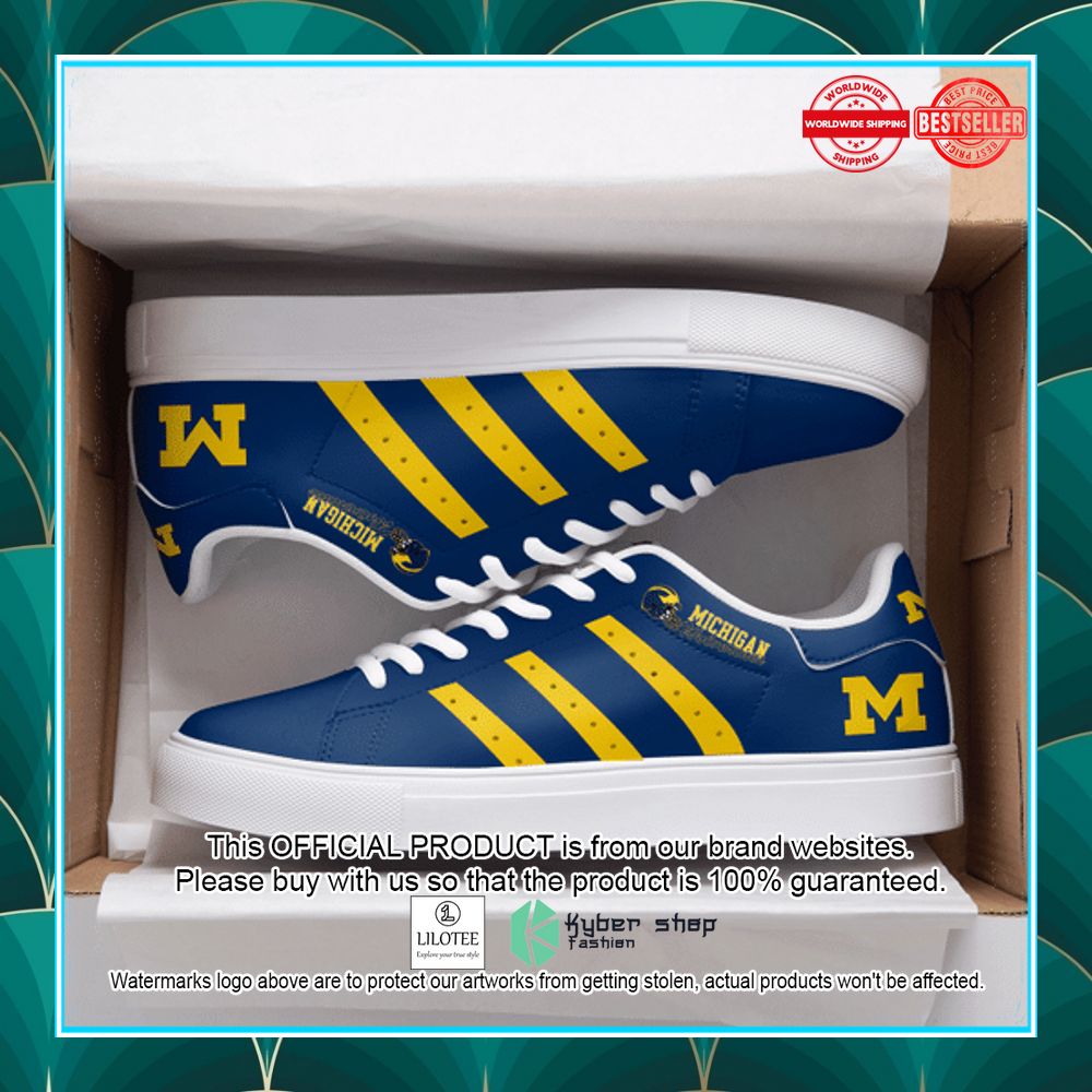 michigan wolverines blue stan smith shoes 2 640
