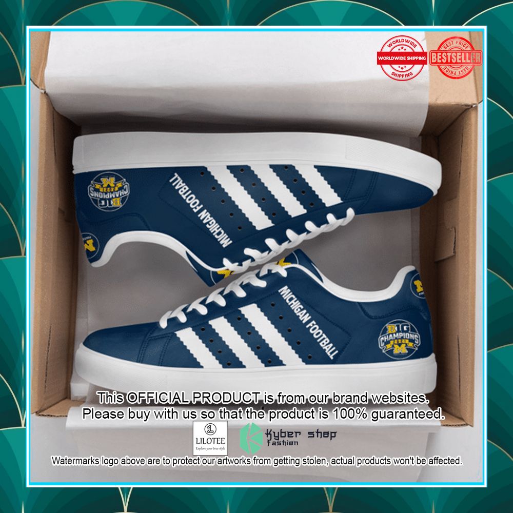 michigan wolverines football big ten champions blue stan smith shoes 1 367
