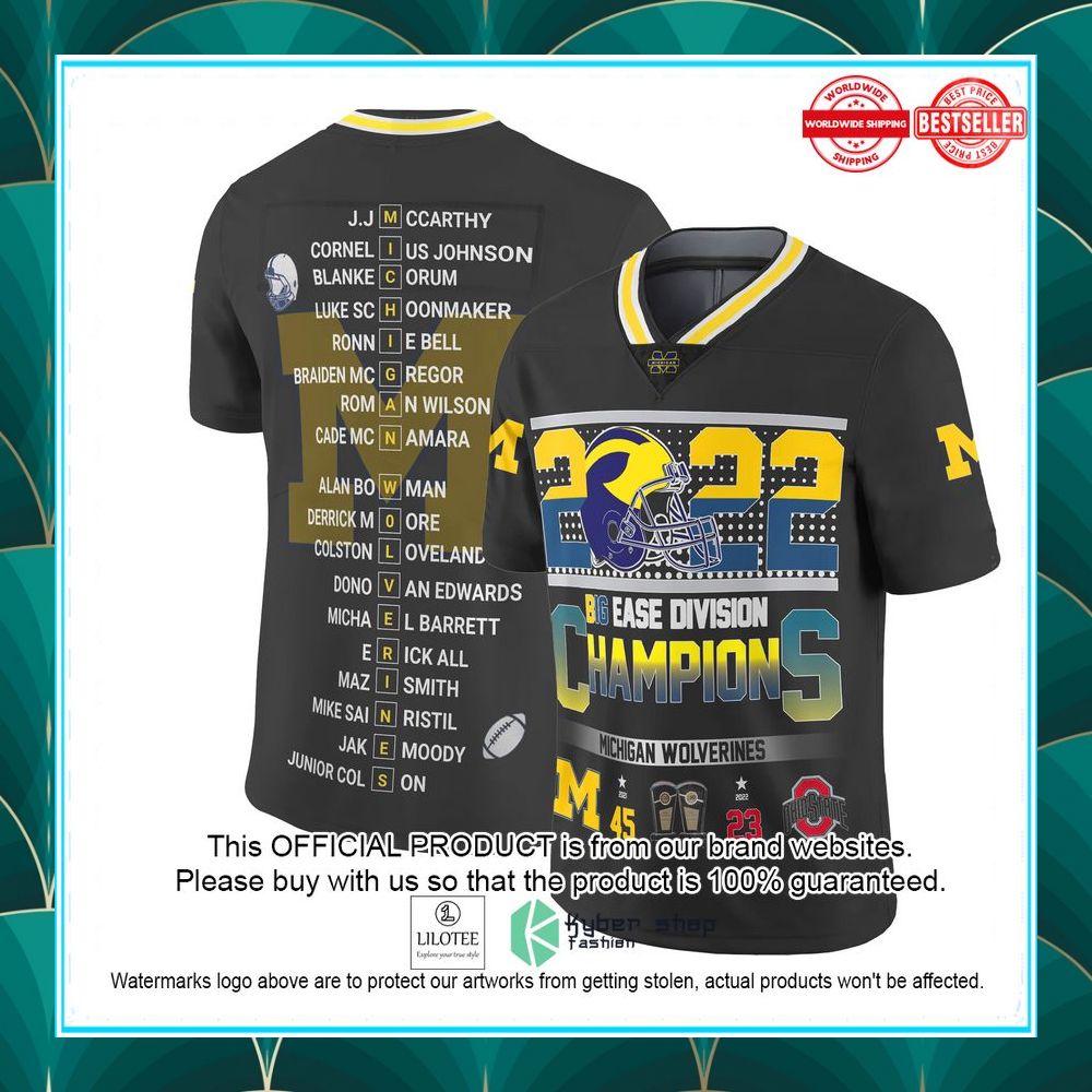 michigan wolverines football champions 2022 football jersey 4 52