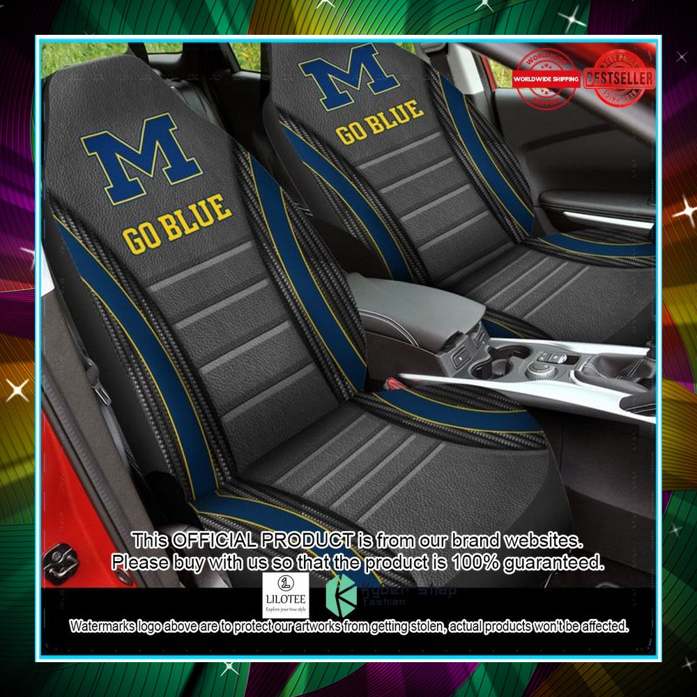 michigan wolverines go blue seat covers 1 379
