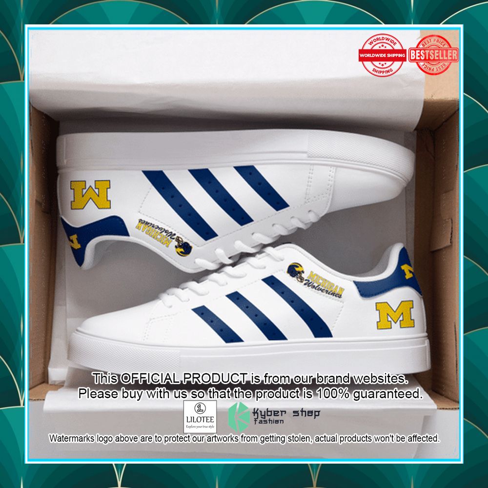 michigan wolverines white stan smith shoes 1 599