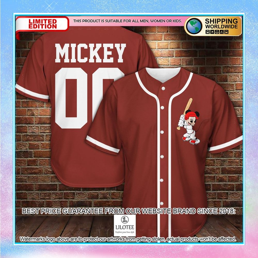 mickey disney baseball jersey 1 94