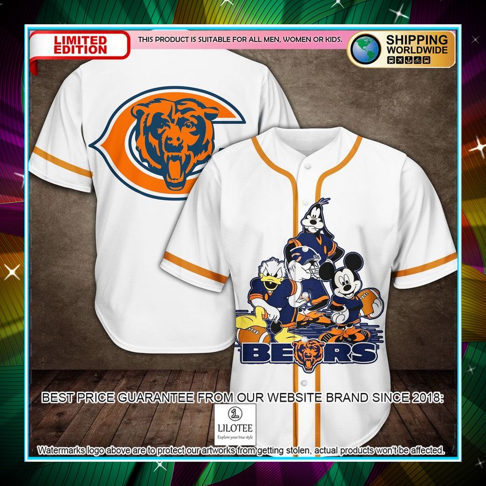 mickey mouse and friends chicago bears baseball jersey 1 350