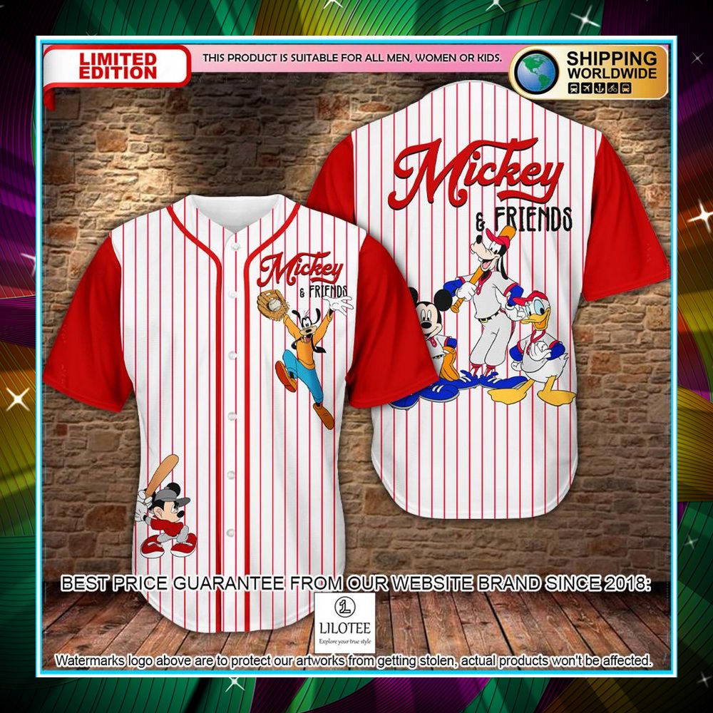 mickey mouse friends striped baseball jersey 1 96