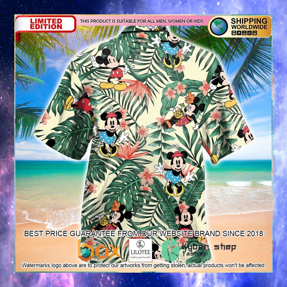 mickey mouse minnie mouse beach day hawaiian shirt 2 380