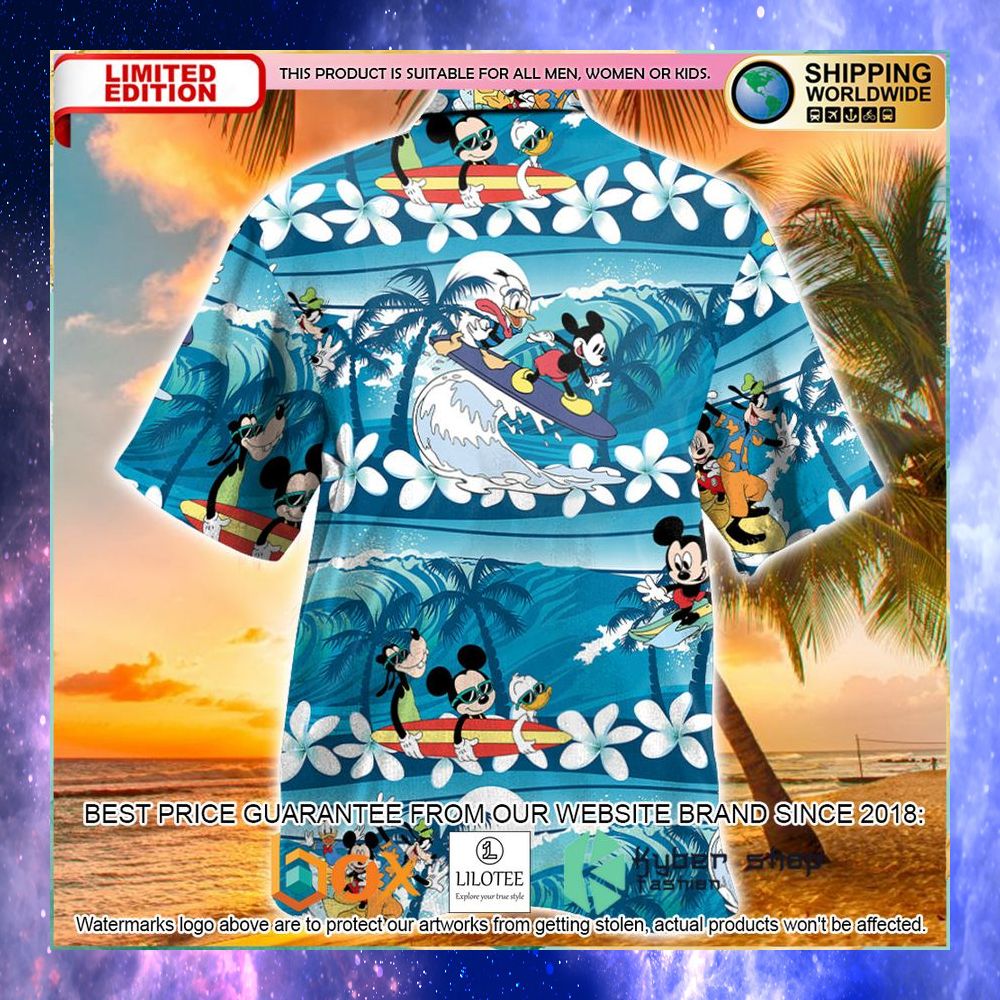 mickey mouse with friends beach day hawaiian shirt 2 674