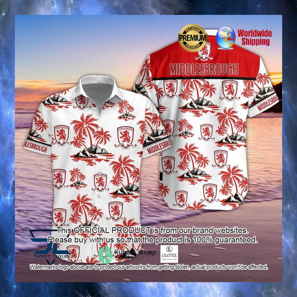 middlesbrough f c hawaiian shirt short 1 476
